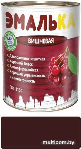 Краска Эмалька ПФ-115 С 2 л (вишневый)