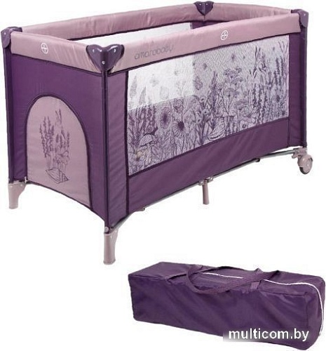 Манеж-кровать Amarobaby Multiform Flowers AMARO-26MFL-F (фиолетовый)