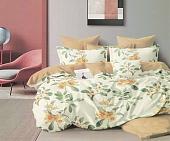 Постельное белье Реноме 1.5сп Оливковая коллекция. Простыня на резинке УУ 2356 (поплин)