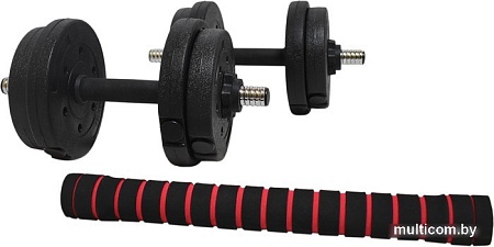 Гантели с грифом для штанги TREX Sport композитные с соединительным грифом 2x5 кг