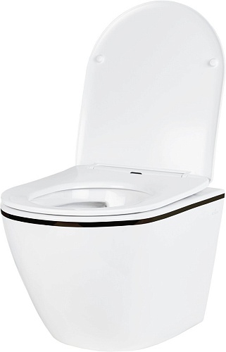 Унитаз подвесной Roxen Antares Black в комплекте с инсталляцией StounFix Dual Fresh 6 в 1 968427 (кнопка: сатин)