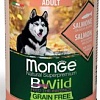 Консервированный корм для собак Monge BWild Grain Free с лососем, тыквой и кабачками 400 г