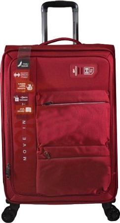 Чемодан-спиннер Mironpan 50124-2 63 см (бордовый)