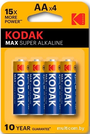 Батарейка Kodak МАХ LR6-4BL KAA-4 30952867-RU1