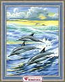 Алмазная мозаика Алмазная Живопись Семья дельфинов АЖ-1062