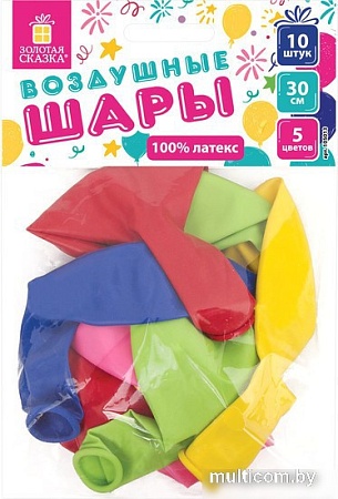 Набор воздушных шаров Золотая сказка 105013 (10 шт, 5 цв)