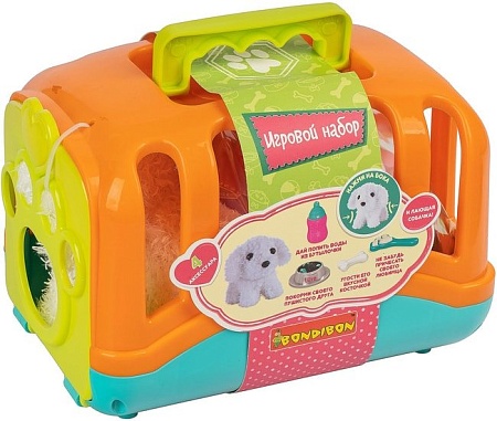 Сумочка-игрушка Bondibon Собака в сумке-переноске ВВ4618