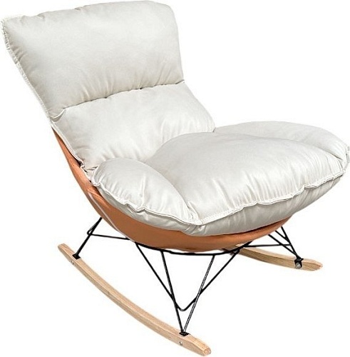 Кресло-качалка Mio Tesoro Монга-2 (бежевый/оранжевый)