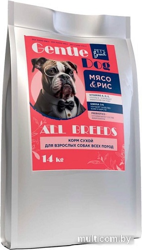 Сухой корм для собак Pet's Brunch для взрослых собак с мясом и рисом 14 кг