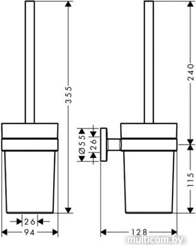 Набор для туалета Hansgrohe Logis Set Universal 41728000