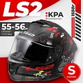 LS2 FF808 Stream 2 Angry Monkey (S, черный матовый/красный)