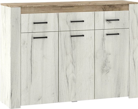 Комод НК-Мебель Прага КМ-136 72030093 (дуб серый крафт/дуб белый крафт)