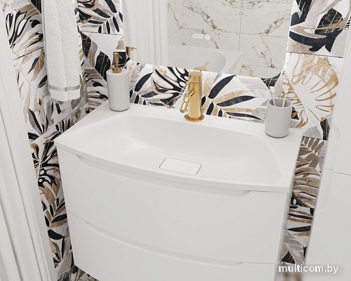 Belux Тумба под умывальник Ганновер НП 80-02 (белый глянец)