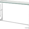 Консольный стол Stool Group Бруклин 120x40 (прозрачное стекло/сталь серебристый)