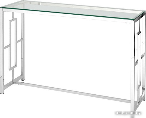 Консольный стол Stool Group Бруклин 120x40 (прозрачное стекло/сталь серебристый)