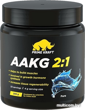 Аминокислоты Prime Kraft AAKG 2:1 (200г, без вкуса)