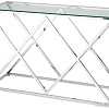 Консольный стол Stool Group Инсигния 120x40 ECST-026 (прозрачное стекло/сталь серебристый)