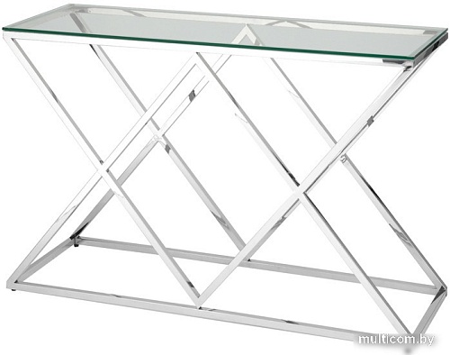 Консольный стол Stool Group Инсигния 120x40 ECST-026 (прозрачное стекло/сталь серебристый)