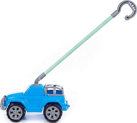 Игрушка-каталка Полесье Дени с ручкой 74994 (голубой)