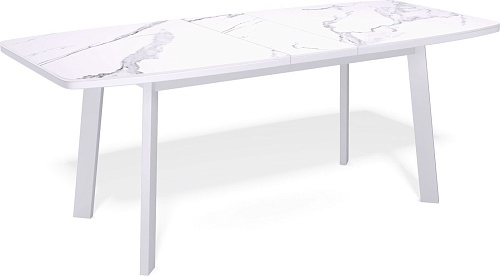 Кухонный стол Kenner AA1400 (белый/керамика/мрамор белый)