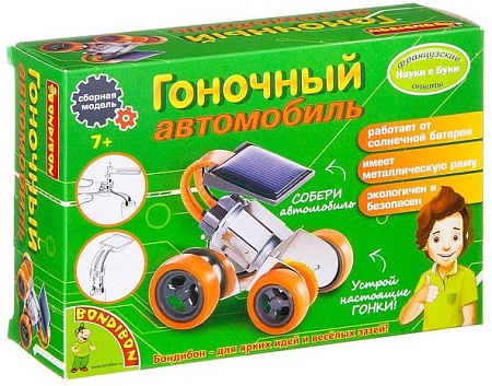 Набор для опытов Bondibon Науки с Буки Гоночный автомобиль на солнечной батарее ВВ2290