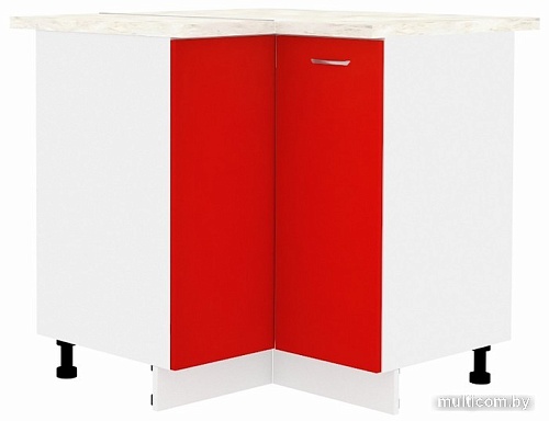 Шкаф напольный Кортекс-мебель Корнелия Мара НШУ угловой (красный-мадрид)