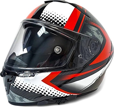 Мотошлем AIM RH360 360-002-L (L, Carbon Battle Red)