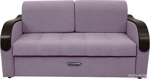 Диван Сириус Лидер-1 ППУ 185x110 (Eva 13 велюр светло-фиолетовый)