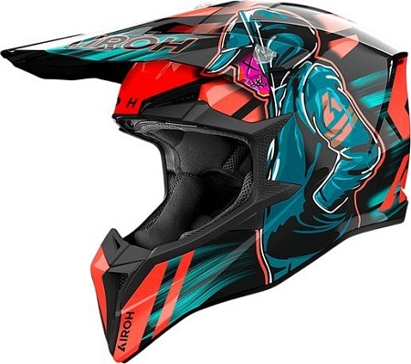 Мотошлем Airoh WRAAAP Cyber WRC32-XXS (XXS, оранжевый глянец)