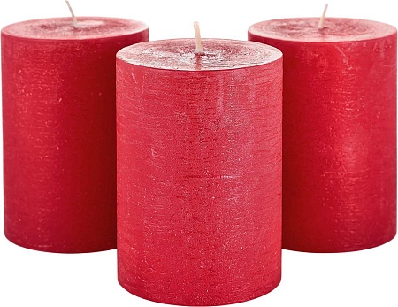 Набор свечей Мелт 100 мм (3 шт, бургундия)