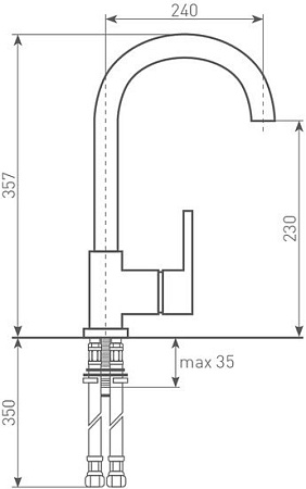 Смеситель Zigmund & Shtain ZS 1600 (индийская ваниль)