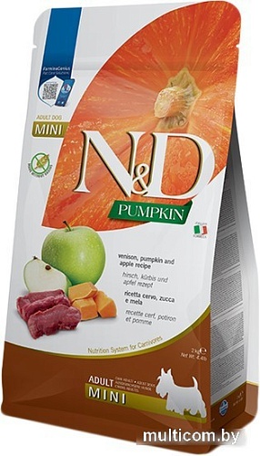 Сухой корм для собак Farmina N&D Pumpkin Venison & Apple Adult Mini (для взрослых мелких пород с олениной, тыквой и яблоком) 2 кг