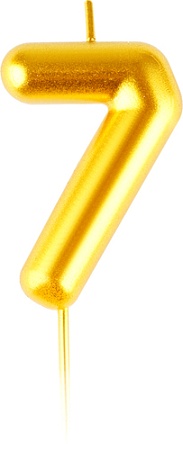 Свеча для торта Meshu Цифра 7 MS_59334 (золото)