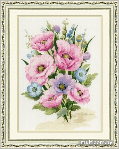 Набор для вышивания Золотое руно Садовые маки АК-010