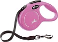 Поводок-рулетка Flexi New Classic лента XS (3 м, розовый)