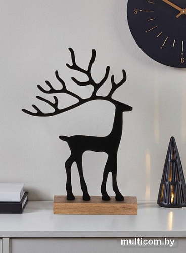 Статуэтка Eglo Baliguian Олень 427121 (алюминий/дерево, черный/натуральный)