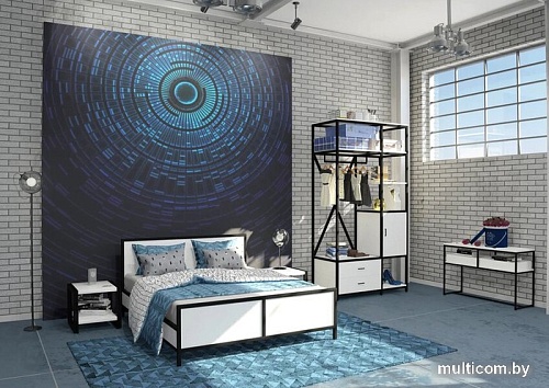 Консольный стол Millwood Пекин 1 120x40 (дуб белый craft/черный)