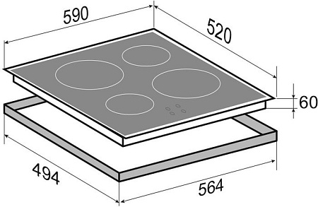 Варочная панель Zigmund & Shtain CI 32.6 I