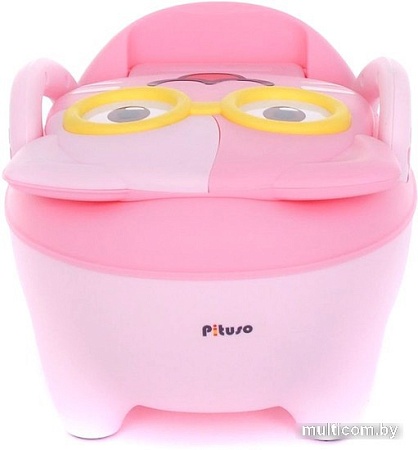 Детский горшок Pituso Котик в очках 1730 (розовый)