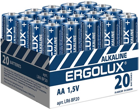 Батарейка Ergolux Alkaline AAA 20 шт. LR03 BP-20