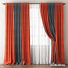 Комплект штор Pasionaria Кирстен 480x270 с подхватами (терракотовый/мокрый асфальт)