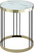 Журнальный столик Sheffilton SHT-CT15 191691 (светлый мрамор/латунь/черный)