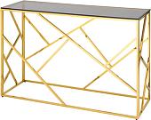 Консольный стол Stool Group Арт Деко 120x40 ECST-015-TG-SK (стекло Smoke/сталь золото)