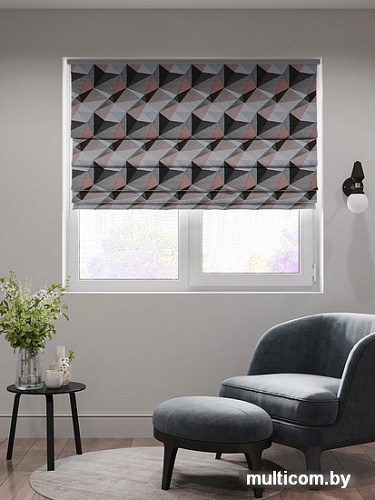 Римская штора СуперТекСтиль Геометрия 70x160 (персиковый)