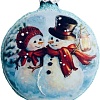 Елочная игрушка Грай Медальон Снеговики Ф-93
