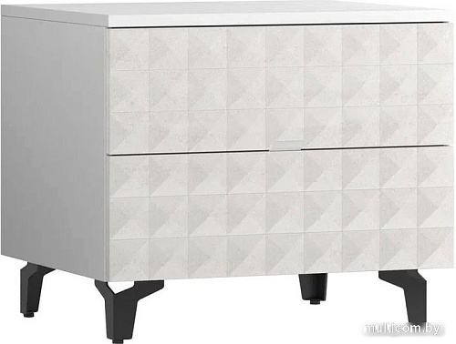 Консольный стол Shtabe Simple 7003 эко (травертин/белый/черный)