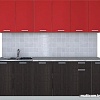 Кухня Интерлиния Мила Лайт 2.3 (красный/дуб венге)