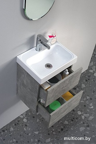 Belux Тумба под умывальник Бостон НП 40-02 (31, бетон чикаго/светло-серый)