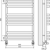 Полотенцесушитель TERMINUS Рид П10 (500x800)