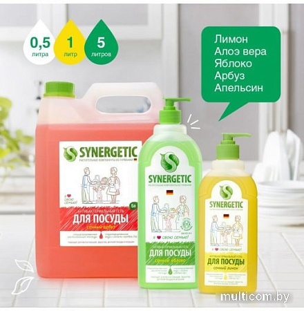 Средство для мытья посуды Synergetic Алоэ вера 5 л